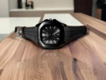 Men's Water Resistant Quartz Watch with Textured Rubber Strap - Image 6