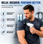 Mini Massage Gun Deep Tissue Muscle Massager | Portable Handheld Percussion Massager | Rechargeable - Image 8
