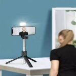 Foldable Selfie Stick with LED Light & Bluetooth Remote - Image 5