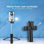 Foldable Selfie Stick with LED Light & Bluetooth Remote - Image 6