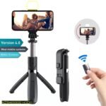 Foldable Selfie Stick with LED Light & Bluetooth Remote - Image 7